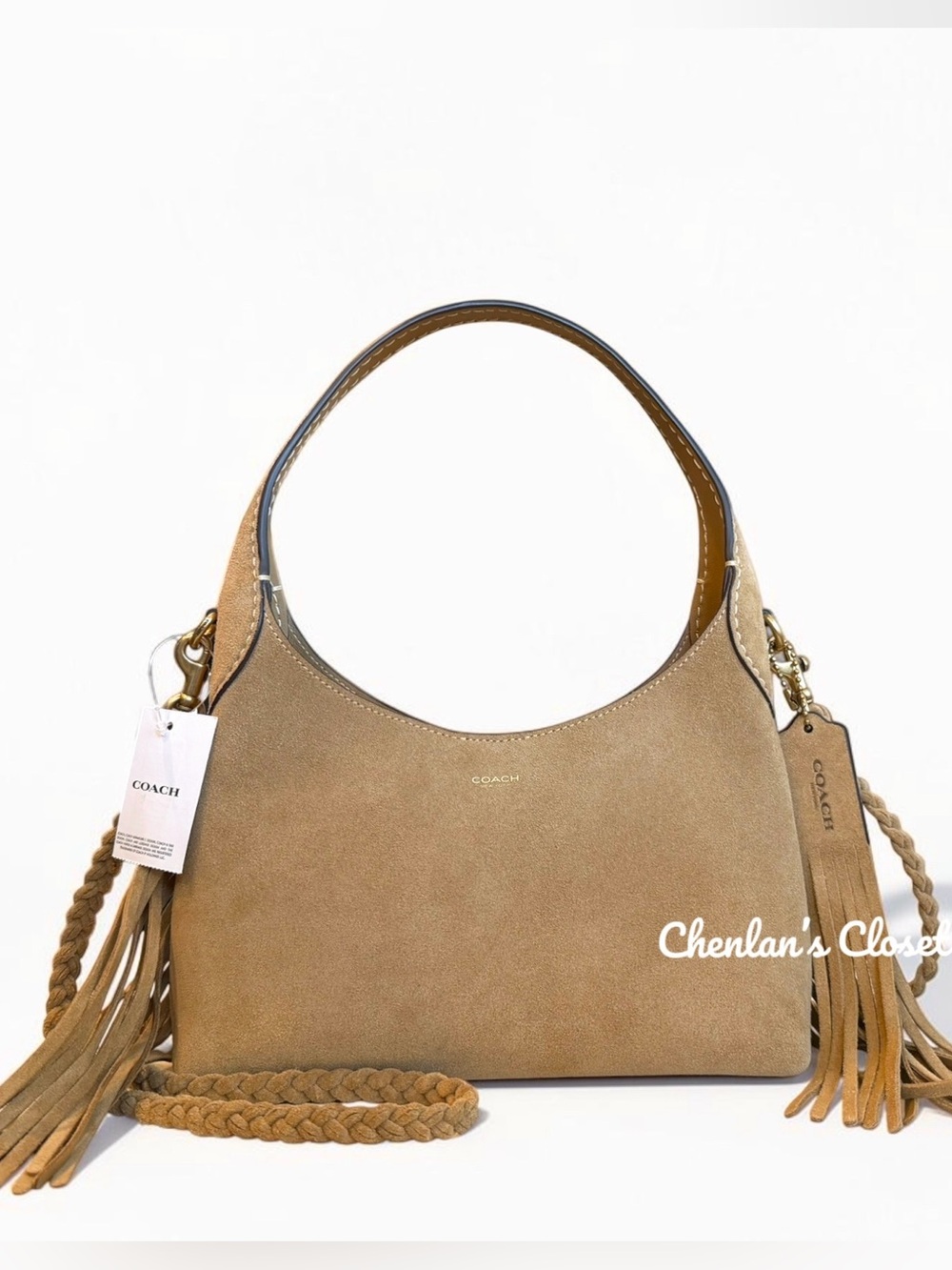 NWT Coach Brooklyn Shoulder Bag 23 With Fringe